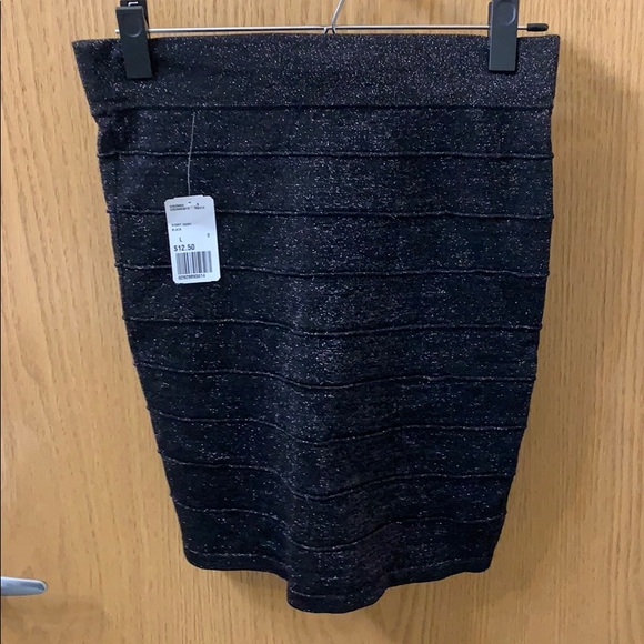 Sparkly Black Forever 21 Pencil Skirt - Picture 1 of 4